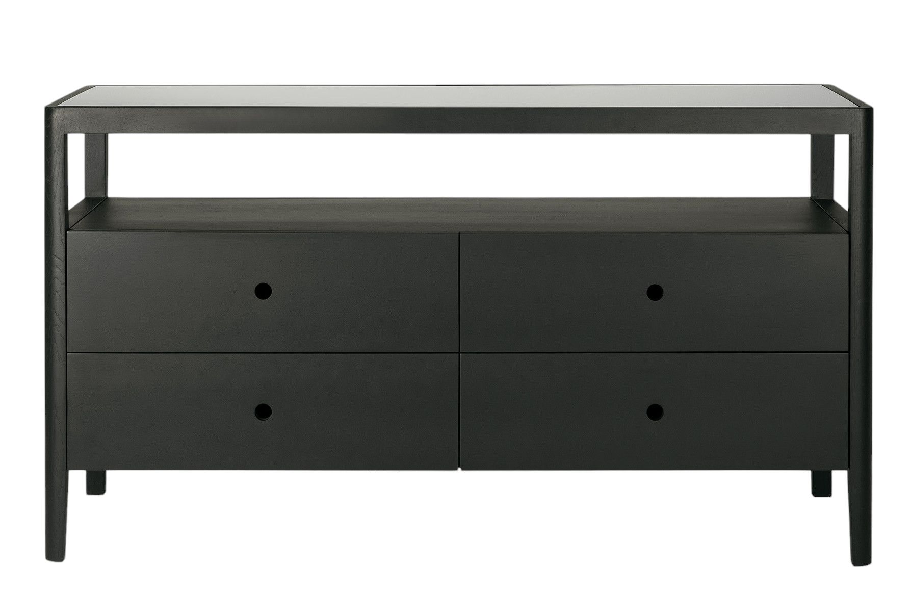 Spindle Kommode mit Schubladen Eiche schwarz lackiert Ethnicraft